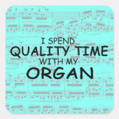 Kwaliteitstijd Organische vierkant Sticker (Voorkant)