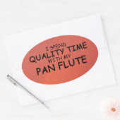 Kwaliteitstijd Pan Flute Oval Sticker (Envelop)