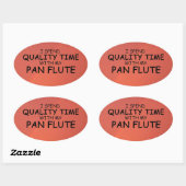 Kwaliteitstijd Pan Flute Oval Sticker (Vel)