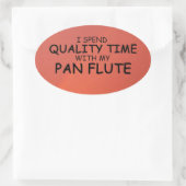 Kwaliteitstijd Pan Flute Oval Sticker (Tas)