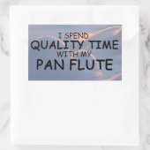 Kwaliteitstijd Pan Flute Rechthoekige Sticker (Tas)