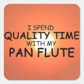 Kwaliteitstijd Panfluitvierkant Sticker (Voorkant)