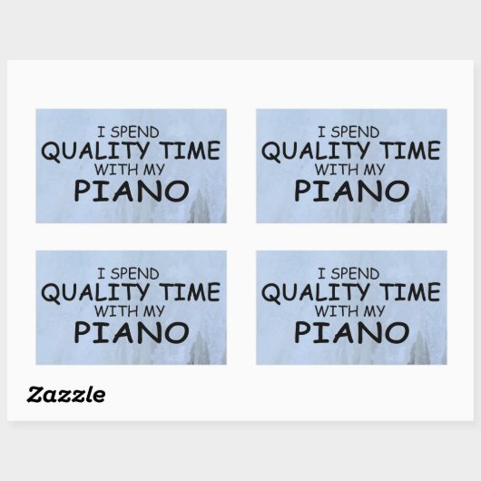 Kwaliteitstijd Piano Rechthoekige Sticker (Vel)