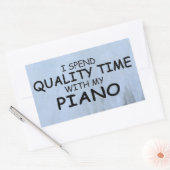 Kwaliteitstijd Piano Rechthoekige Sticker (Envelop)