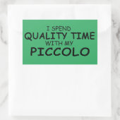 Kwaliteitstijd Piccolo Rechthoekige Sticker (Tas)