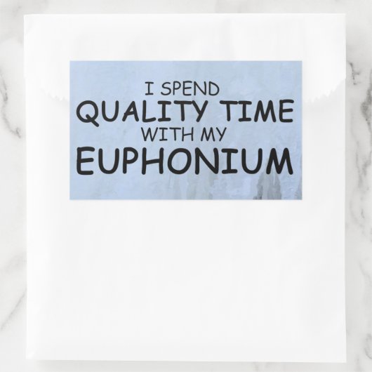 Kwaliteitstijd Rechthoekige euphonium-Sticker Sticker (Tas)