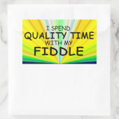 Kwaliteitstijd, rechthoekige Sticker (Tas)