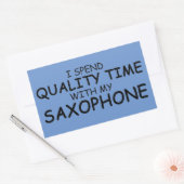 Kwaliteitstijd Saxophone Rechthoekige Sticker (Envelop)