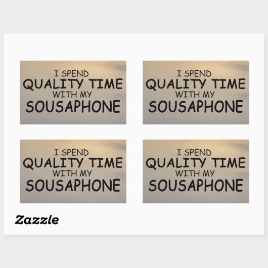 Kwaliteitstijd Sousaphone Retangular Sticker (Vel)