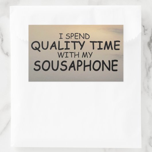 Kwaliteitstijd Sousaphone Retangular Sticker (Tas)