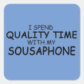 Kwaliteitstijd Sousaphone Square Sticker (Voorkant)