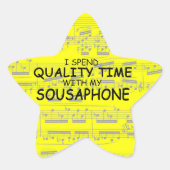 Kwaliteitstijd Sousaphone Star-Sticker Ster Sticker (Voorkant)