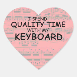 Kwaliteitstijd Sticker hart toetsenbord