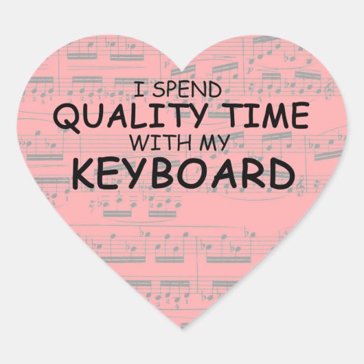 Kwaliteitstijd Sticker hart toetsenbord (Voorkant)
