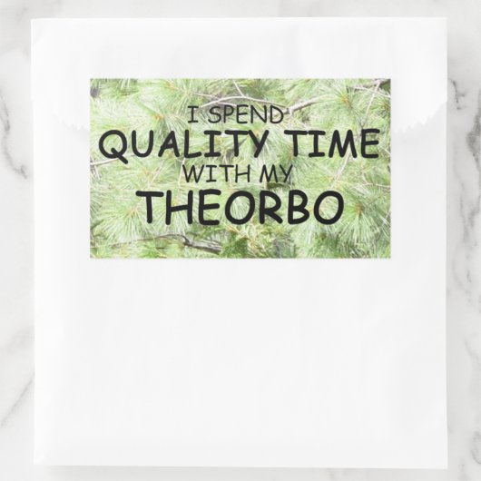 Kwaliteitstijd Theorbo Rechthoekige Sticker (Tas)