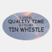 Kwaliteitstijd Tin Klokflesovaal Sticker (Voorkant)