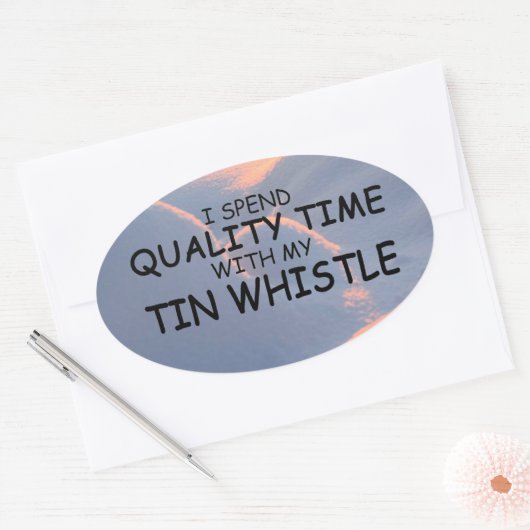 Kwaliteitstijd Tin Klokflesovaal Sticker (Envelop)