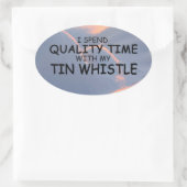 Kwaliteitstijd Tin Klokflesovaal Sticker (Tas)