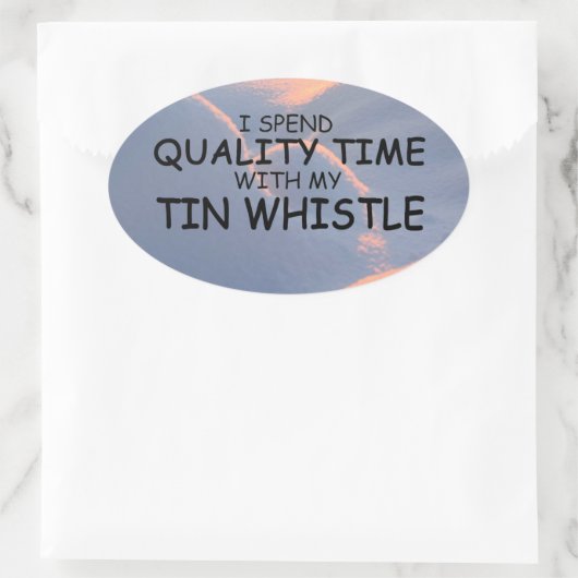 Kwaliteitstijd Tin Klokflesovaal Sticker (Tas)