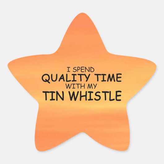 Kwaliteitstijd Tin Whistle Star-Sticker Ster Sticker (Voorkant)