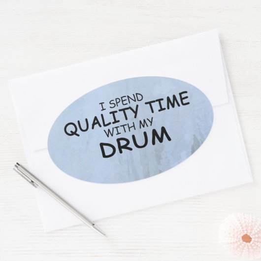 Kwaliteitstijd Trommel Ovaal Sticker (Envelop)