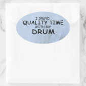 Kwaliteitstijd Trommel Ovaal Sticker (Tas)