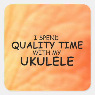 Kwaliteitstijd Ukulele Square Sticker