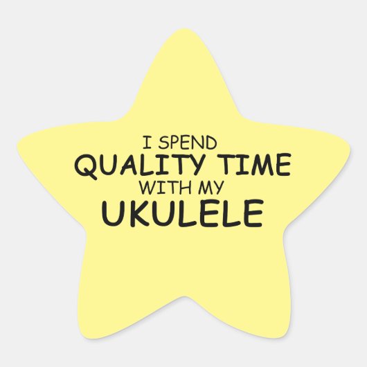 Kwaliteitstijd Ukulele Star-Sticker Ster Sticker (Voorkant)