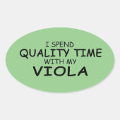 Kwaliteitstijd Viola Oval Sticker (Voorkant)