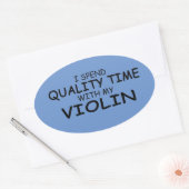Kwaliteitstijd Violin Oval Sticker (Envelop)