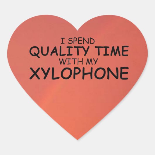 Kwaliteitstijd Xylophone Heart Sticker (Voorkant)