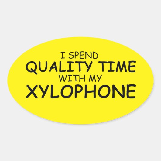 Kwaliteitstijd Xylophone Oval Sticker (Voorkant)