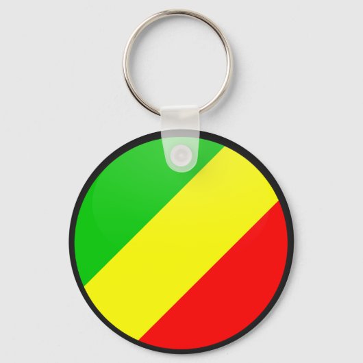 Kwaliteitsvlag Congo Brazzaville Sleutelhanger (Voorkant)