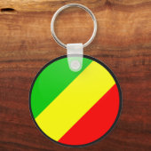 Kwaliteitsvlag Congo Brazzaville Sleutelhanger (Voorkant)