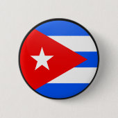 Kwaliteitsvlag Cuba Ronde Button 5,7 Cm (Voorkant)