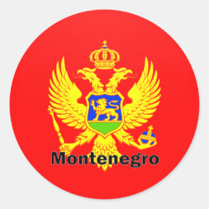 kwaliteitsvlag Montenegro Roundel Ronde Sticker