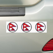 Kwaliteitsvlag Nepal Roundel Bumpersticker (Op auto)
