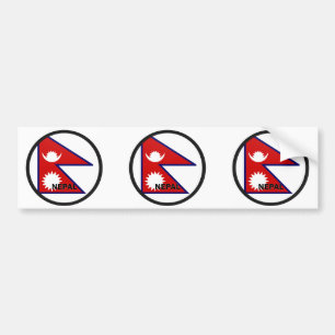 Kwaliteitsvlag Nepal Roundel Bumpersticker