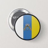 Kwaliteitsvlag van de Canarische Eilanden Ronde Button 5,7 Cm (Voorkant /achterkant)