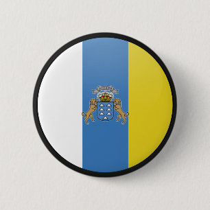 Kwaliteitsvlag van de Canarische Eilanden Ronde Button 5,7 Cm