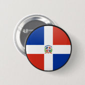 Kwaliteitsvlag van de Dominicaanse Republiek Ronde Button 5,7 Cm (Voorkant /achterkant)
