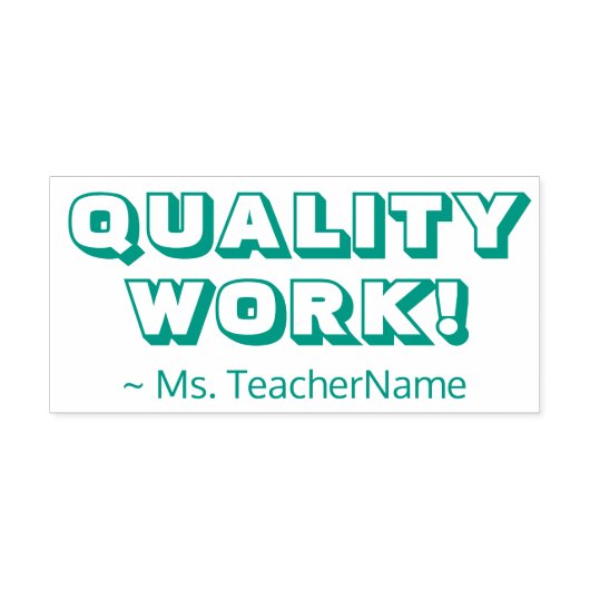 "KWALITEITSWERK!" Het sorteren Rubberzegel Zelfinktende Stempel (Design)