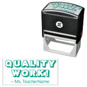 "KWALITEITSWERK!" Het sorteren Rubberzegel Zelfinktende Stempel (In situ)