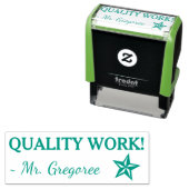 "KWALITEITSWK!" + Aangepaste onderwijsnaam Zelfinktende Stempel (In situ)