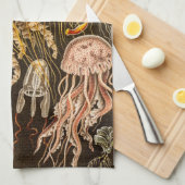  kwallen Antiek Jelly Fish Illustration Theedoek (Quarter Fold)