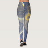 Kwallen blauw en geel leggings (Achterkant)