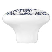 Kwallen Blauwe en Witte Jelly Fish Ocean Marine Keramische Knop (Zijkant)