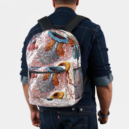  kwallen door Ernst Haeckel, Discomedusae Bedrukte Rugzak (Insitu (model))