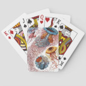 kwallen door Ernst Haeckel, Discomedusae Pokerkaarten (Achterkant)