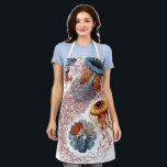 kwallen door Ernst Haeckel, Discomedusae Schort<br><div class="desc">illustratie van het biologie van het mariene leven van Ernst Haeckel. In de wateren van het zee zwemmen allerlei kleurrijke kwallen. Jonge vissen zijn waterdieren die vrij zwemmen met een parapluvormig lichaam en lange sleeptentakels. Ze zijn te vinden in alle oceanen en sommige in zoetwatermeren en rivieren.</div>